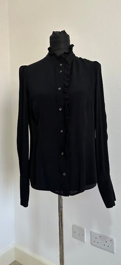 Great Plains black ruffle blouse - sz 12