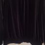 Womens  Black Velvet Bomber Jacket Image 8