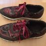 Ladies Pasarela burgundy floral velor and glitter trainers Eu 40 Uk 6.5 Image 4