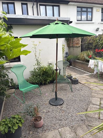 Garden umbrella and stand