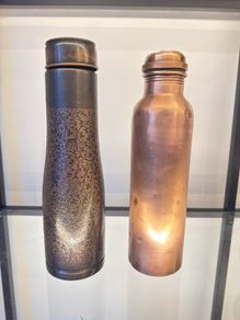 Pair of 100% Pure Copper Water Bottles