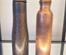 Pair of 100% Pure Copper Water Bottles