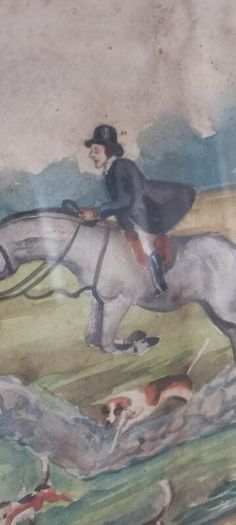 Vintage O Donoghue Hunting Watercolour
