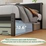 King Size Bed Frame with Wooden Storage Headboard Image 4