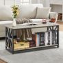 Farmhouse Coffee Table, Rectangle with Open Storage Compartmen Image 7