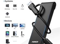 main image for ad 512GB Portable External SSD USB-C 10Gbps Fast Drive for Laptop PC Mac Android iPhone