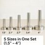 Stainless Steel Patty and Falafel Maker Set: 5-Size Dough Cutters Image 3