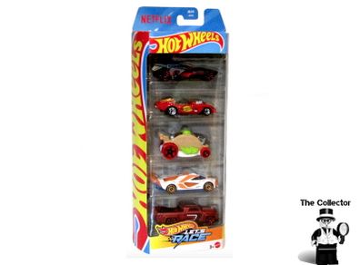 Hot Wheels NETFLIX Let's RACE 5 Pack Assortment 1:64 Cars Brand New Sealed