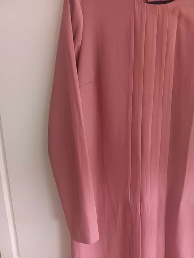 YAS Long-Sleeve Dress with Vertical Pleating