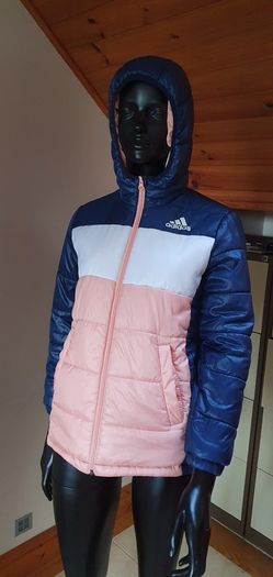 Adidas Girls Jacket (Pink and Navy) - Aged 11 - 12 y