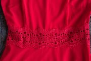 TY Ball / Debs Long Red Dress  Age 14-15