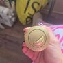brushed brass toilet flush button Image 4