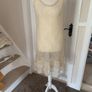 Vintage lace slip dress Sisley brand size 10-12 Image 2