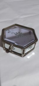 Lovely jewellery box ,,with bevelled mirrors sides and design, see pictures for condition,,take as is ,buyer collects or pays postage thank you