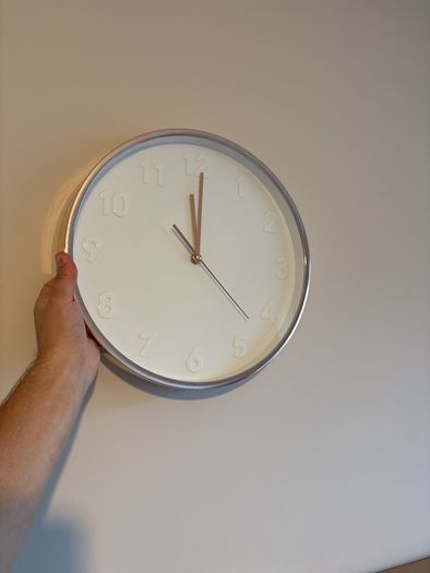Metallic Pink Clock