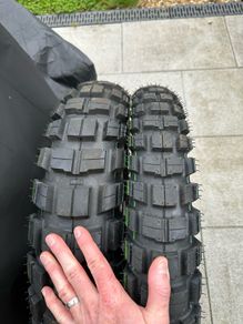 CST motorbike tyres (front & rear)