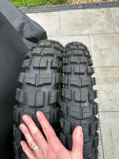 CST motorbike tyres (front & rear)