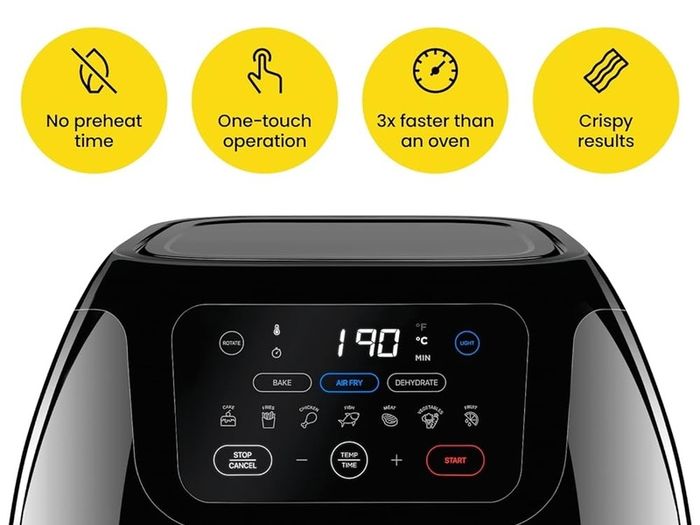 NEW SALE | Multifunctional Digital Air Fryer+ Rotisserie, Dehydrator, Convection Oven, 17 Presets Fry, Roast, Dehydrate, Bake, XL 10L Family Size, 1800W