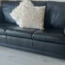 Black leather couch Image 2