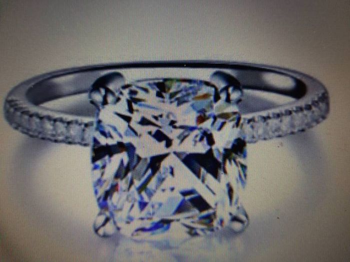 Sterling Silver 4ct Solitaire .