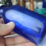 466 - Set of Three Beautiful Vintage Glass Decorative Collectible Bottles - Amber Eire Bovril, Cobalt Blue Magnesia and Turquoise Science Cream Image 5