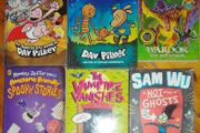 6 Books. Dog Man, Captain Underpants &amp; spooky titles.