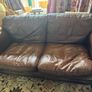 Brown leather sofa Image 2