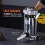 Manual Sausage Stuffer, 2 L / 5 LBS Vertical Sausage Machine with G-type Clamp, Food-Grade 304 Stainless Steel Barrel with 2 Stuffing Tubes Image 6
