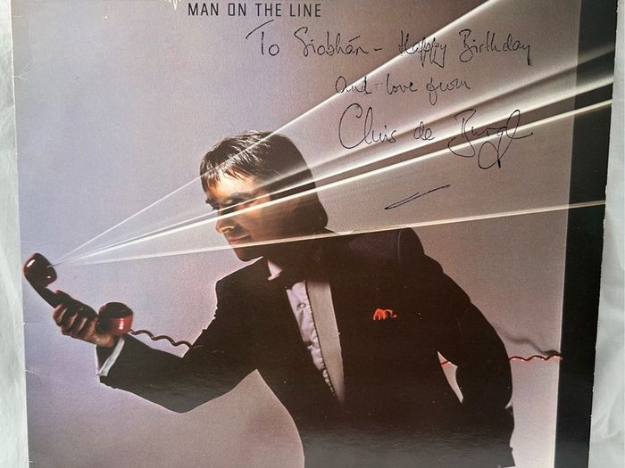Chris de Burgh Signed Man On The Line Vinyl LP 1984 Autographed