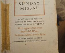 The Sunday Missal. 1970s-80s Published By Collins. Paperback In FAIR Condition.  See Photos For Same.