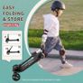 Kids Scooter - Big Wheels Foldable Kick Scooter with Flashing LED Lights for Boys Girls, 4 Levels Height Adjustable, 3 Wheel Scooter for Kids Ages 3-10 with Safe Lean to Steer Design Image 5