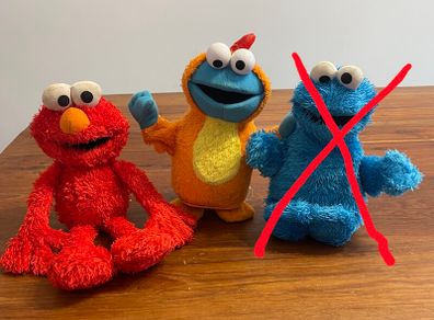 Sesame Street Toy Bundle - Cookie Monster Chicken Dancer + Elmo Plush