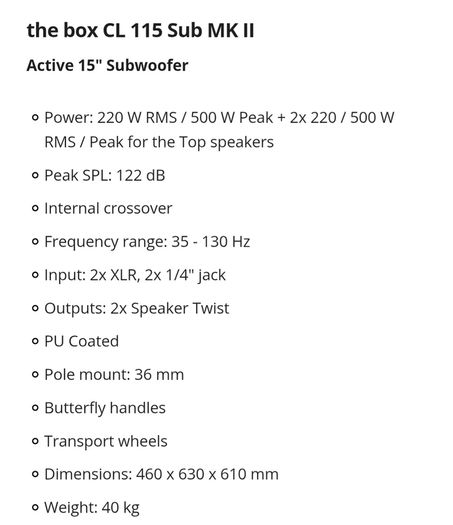 The Box speakers