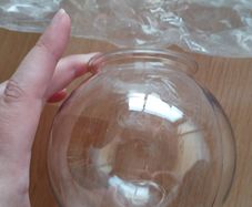 Set of 6 Hand-Sized Mini Plastic Fish Bowls New & Unused Craft / Party Jars/ Wedding decor