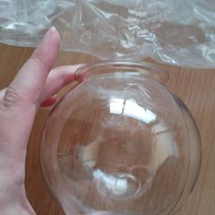 Set of 6 Hand-Sized Mini Plastic Fish Bowls New & Unused Craft / Party Jars/ Wedding decor