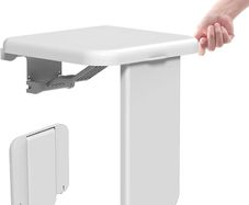 Folding Shower Seat for Bath Wall Mounted,Fold Up Shower Stool,Shower Chair Foldable with Legs,Fold Down Bathroom Stool for Elderly