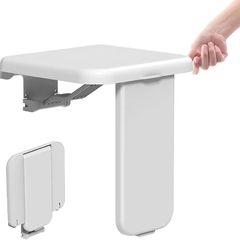 Folding Shower Seat for Bath Wall Mounted,Fold Up Shower Stool,Shower Chair Foldable with Legs,Fold Down Bathroom Stool for Elderly