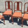 6 Hardwood Vintage Dining Chairs Image 6