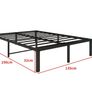 36 cm 4ft6 Double Metal Platform Bed Frames Double with Storage Under Bed/Steel Slats Mattress Base, No Box Spring Needed, Enhanced Support Noise Free,Black Image 7