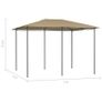 Gazebo 3x4x2.6 m Taupe 160 g/sq. meter Image 2