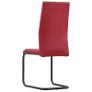 Cantilever Dining Chairs 2 pcs Cappuccino Faux Leather Image 5