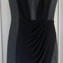 Karen Millen Faux Leather Panel Draped Pencil Dress - Black - Size UK 10 Image 2