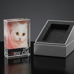 Solid glass frame for picture