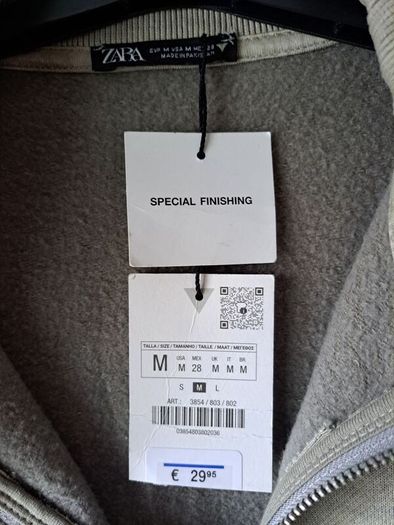 Zara pale green casual top