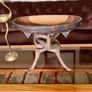 Unique Vintage Wooden African Tribal Art Decor Hand made bowl on Tripod folding Stand Image 4