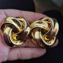 Vintage Golden Tone Earrings Image 2