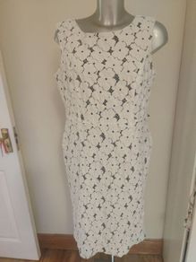 Kaliko white midi lace dress size UK16 EU44 Postage included