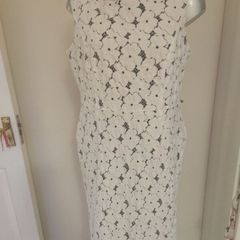 Kaliko white midi lace dress size UK16 EU44 Postage included