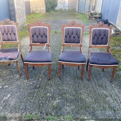 Antique Chairs x 4 - 1 damaged