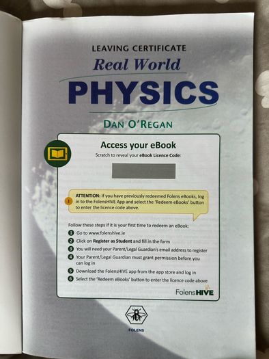 Real World Physics Textbook & Workbook Set - Leaving Cert (Folens)